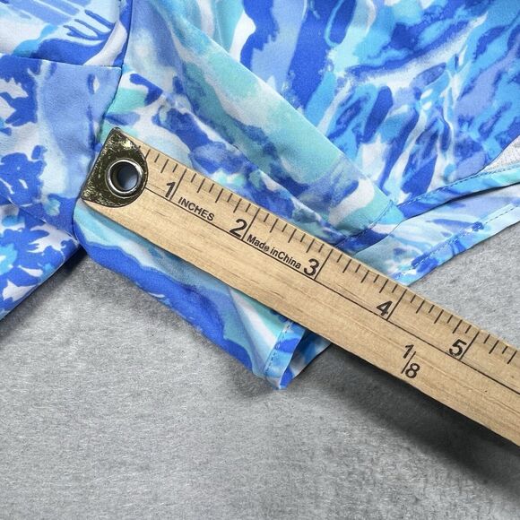 Lilly Pulitzer Womens XXS Blue Multicolored Luxletic Ocean Trail Short 001485 - Picture 7 of 11